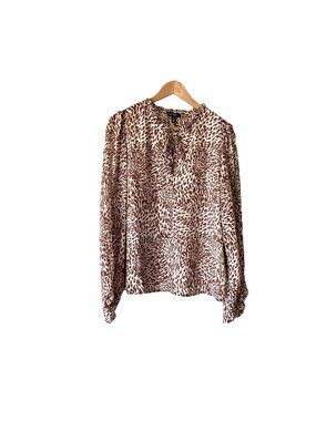 Jessica Simpson Animal Print Blouse | Women's XL | Flowy Boho Top